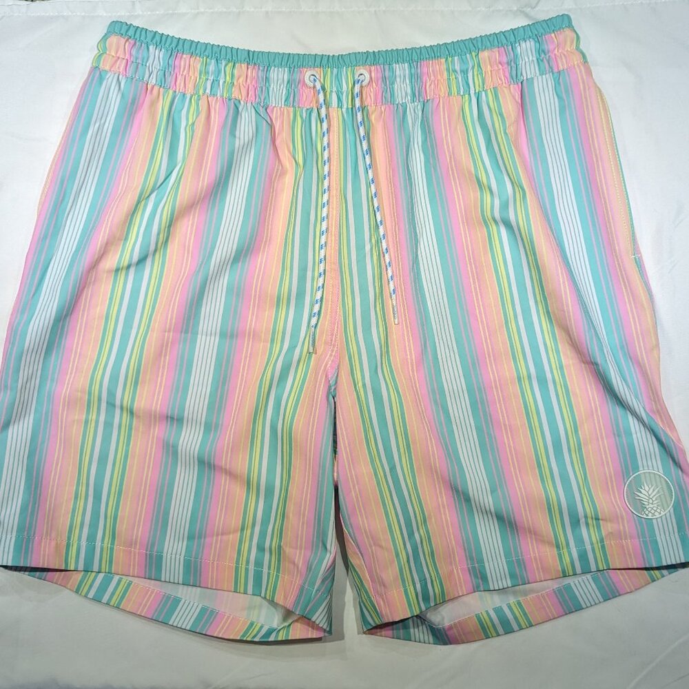 Men's Colorful Swim Trunks - 7" L